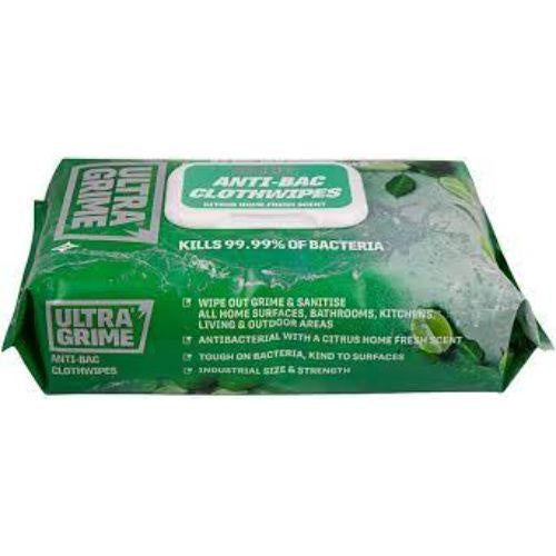 UltraGrime LIFE Anti-Bac XXL+ Clothwipes 80 Pack