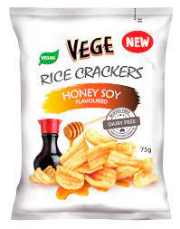 Vege Rice Crackers Honey Soy 75g