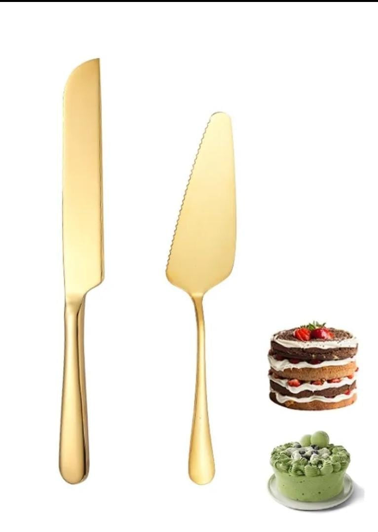 Cake Server Set Gold 2pk