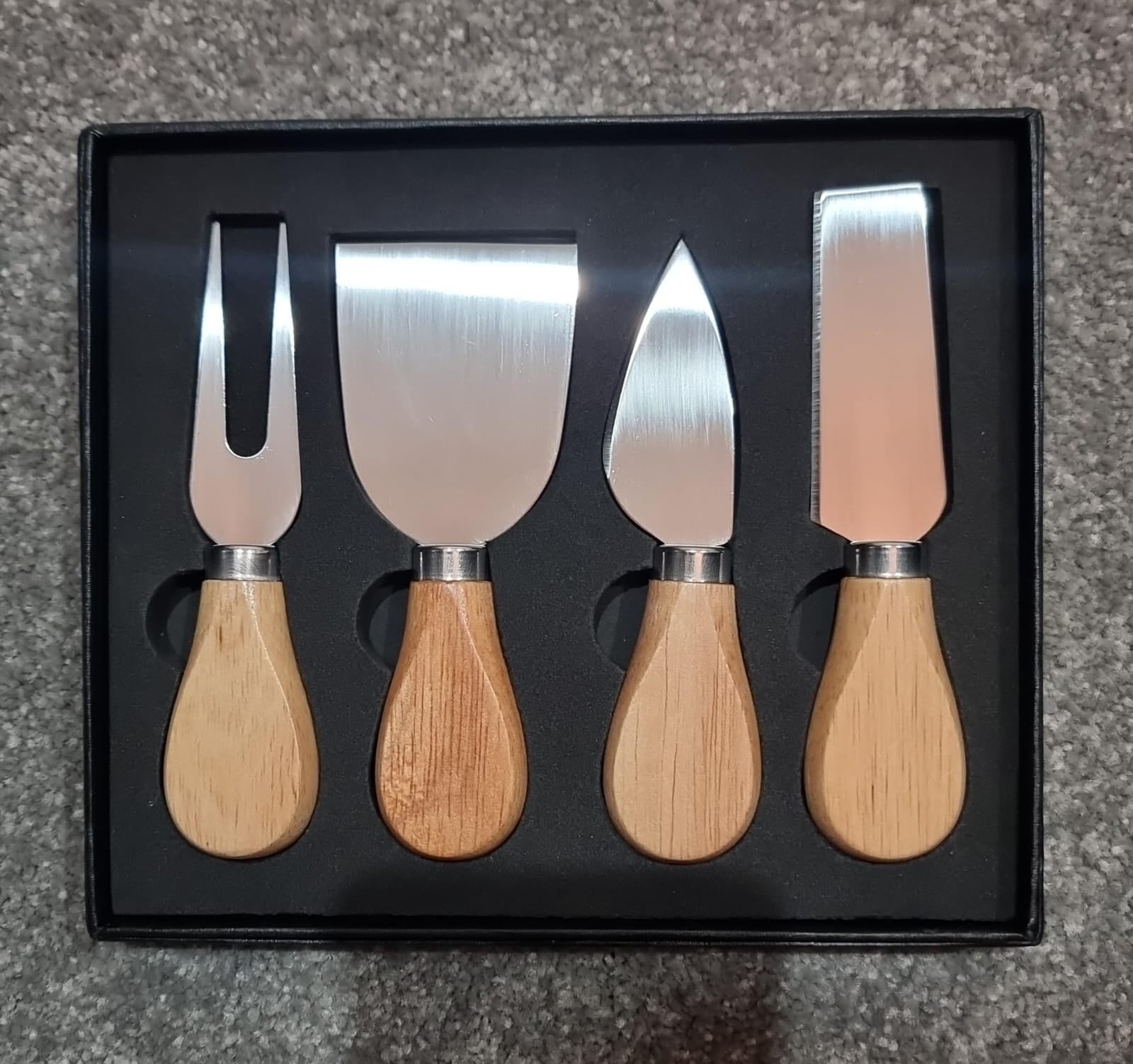 Natural Timber Cheese Knife Set 4pk