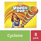 Streets Paddle Pop Cyclone Peach Pineapple Apple 8pk