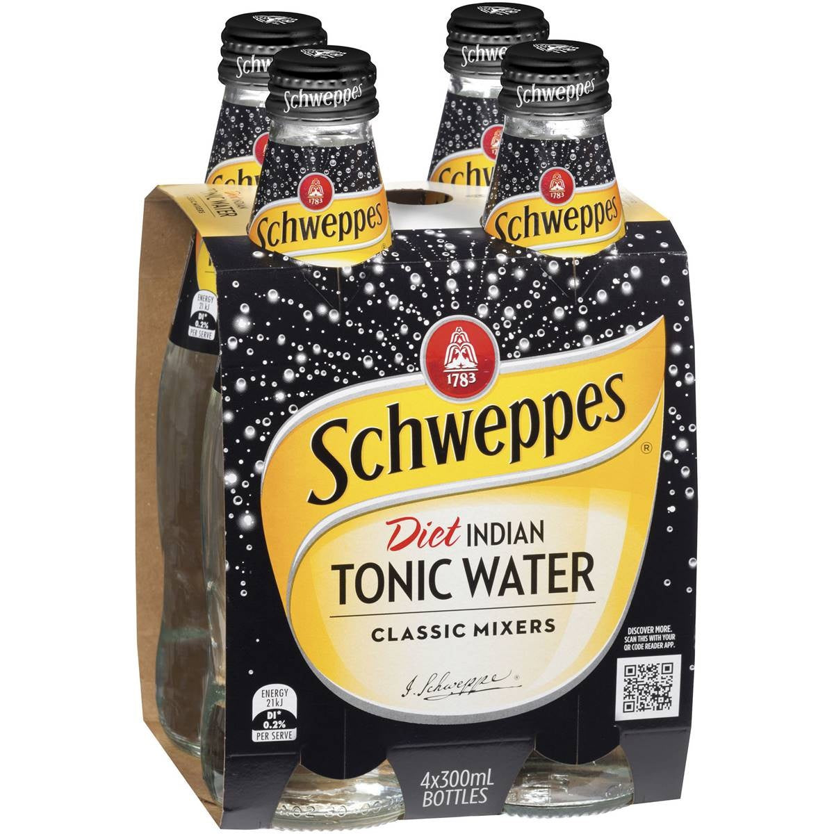 Schweppes Tonic Water Zero 300ml 4pk