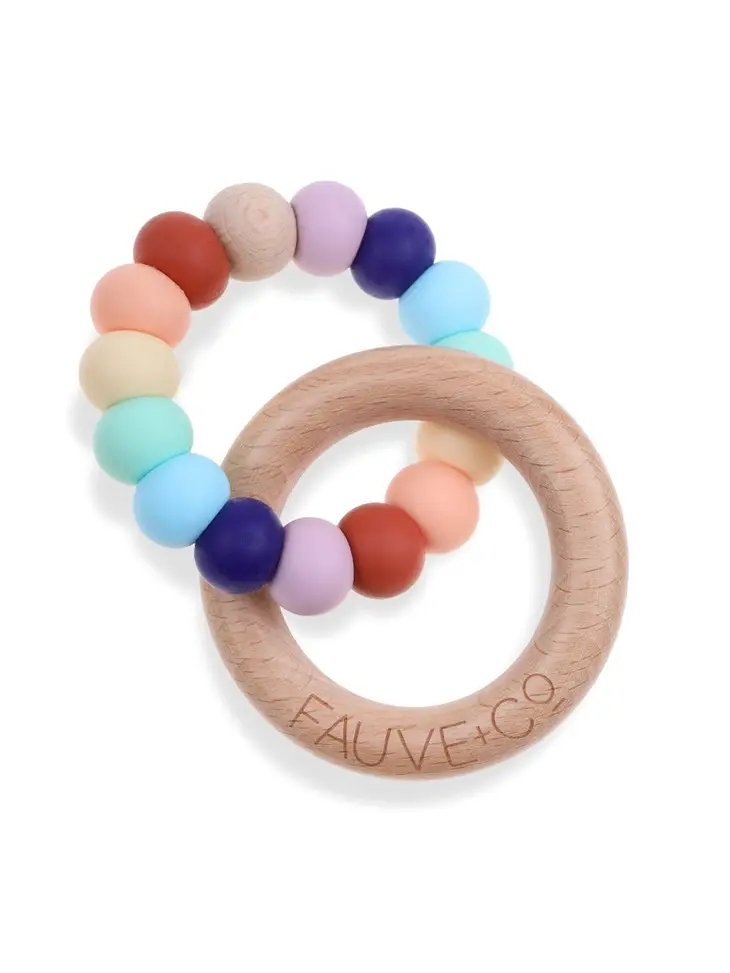 Fauve & Co Halo Teething Ring  Rainbow