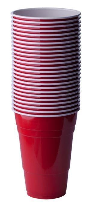 REDD Schooner Cups Red 425ml 25pk