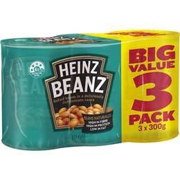 Heinz Baked Beans Tomato Sauce 300g 3pk