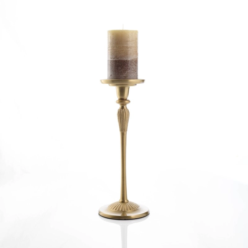 Clinq Brass Candlestick 11"