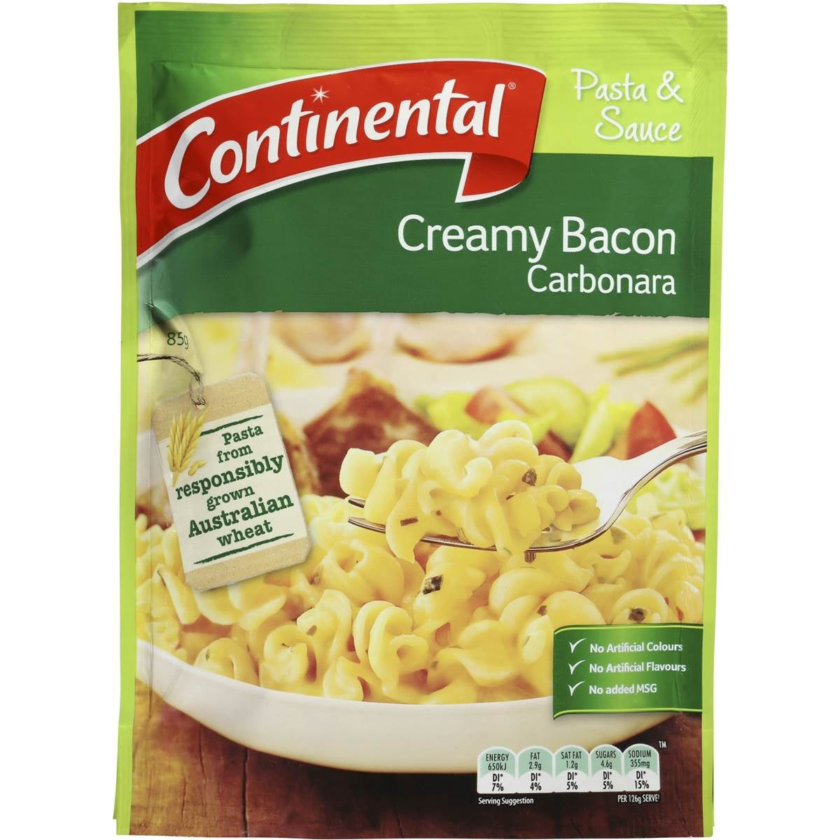 Continental Pasta & Sauce Creamy Bacon Carbonara 85g