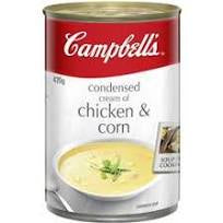 Campbells Condensed Soup Cream Of Chicken & Corn 420g*