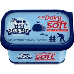 Devondale Butter Dairy Soft Salt Reduced 500g