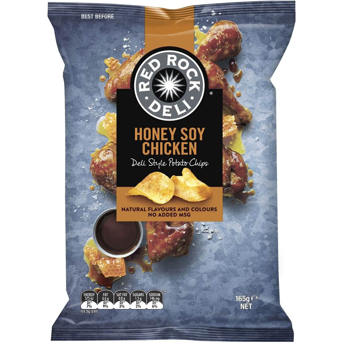 Red Rock Deli Potato Chips Honey Soy Chicken 165g