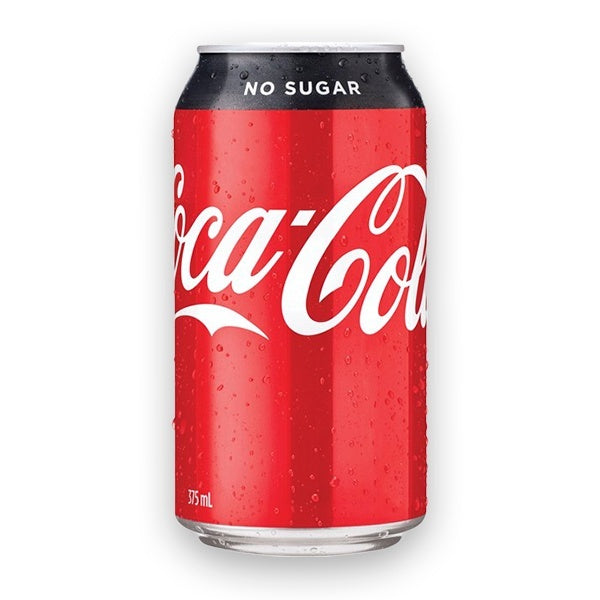 Coca Cola Single Can No Sugar Chilled 375ml