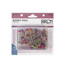 Birch Sewing Pins Pearl Head 100pk