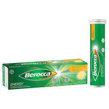 Berocca Energy Vitamin B & C Mango & Orange Flavour Effervescent Tablets 15pk