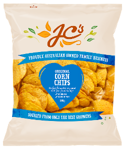 JCs Corn Chips Natural Round Plain 500g