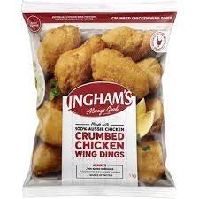 Inghams Crumbed Chicken Wing Dings 1kg