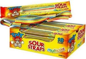 TNT Sour Straps Blister Pack Multicolour 57g