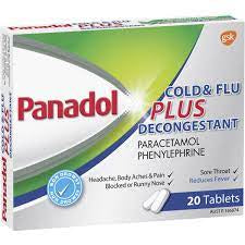 Panadol Cold & Flu Plus Decongestant 20pk