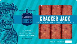 BBQ Boss Sausages Cracker Jack 500g