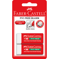 Faber-Castell Eraser PVC Free 2pk