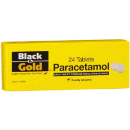 Black & Gold Paracetamol Tablets 20pk