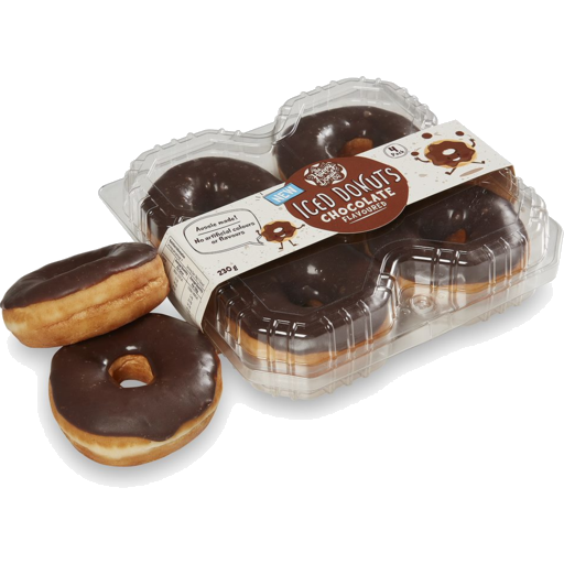 The Happy Donut Co Chocolate Donut 230g 4pk