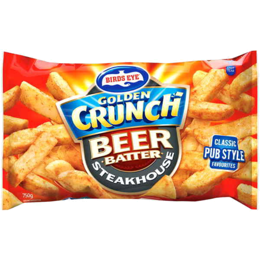 Birds Eye Golden Crunch Chips Beer Batter Steakhouse 750gm