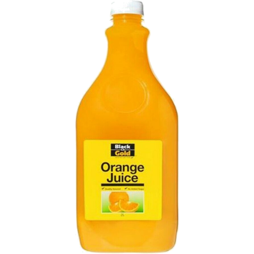 Black & Gold Orange Juice No Added Sugar Long Life 2L