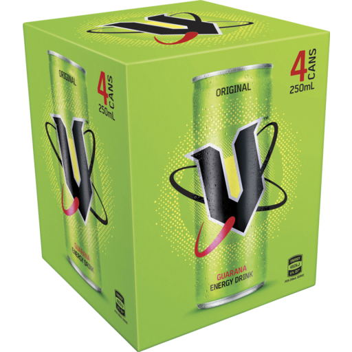 V Energy Drink Original 250ml 4pk