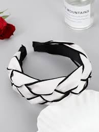 Braided Design Headband White