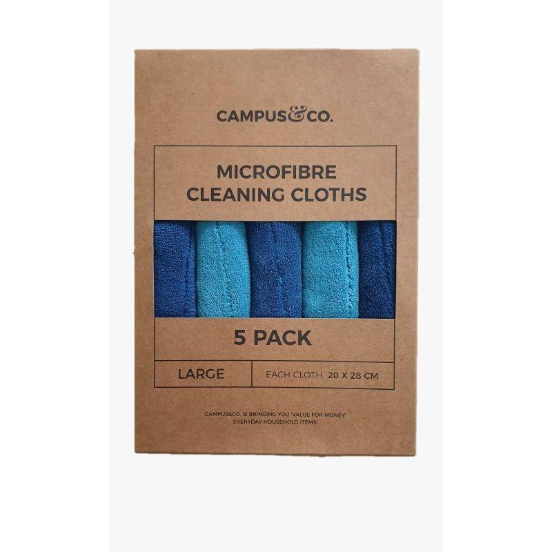 Campus&Co Aqua Microfibre Cleaning Cloth 5pk