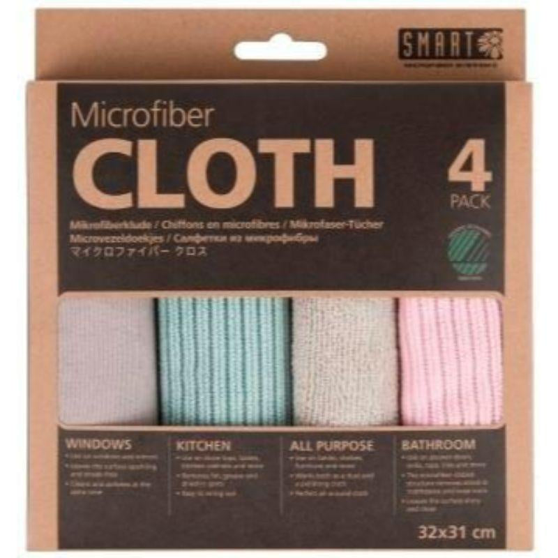 Smart Microfibre System Microfibre Cloth 4pk