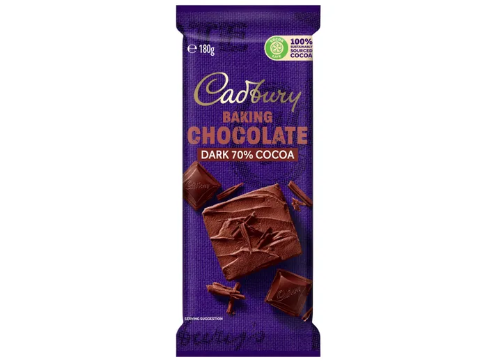 Cadbury Baking 70% Cocoa Dark Chocolate Block 180g