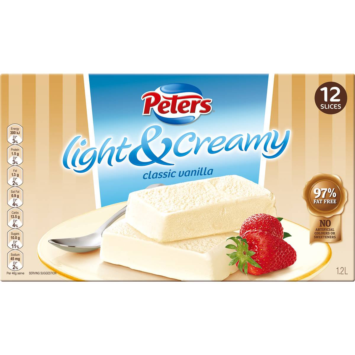 Peters light & creamy ice cream vanilla (12x100ml)x6