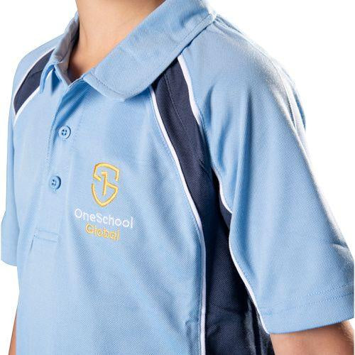 Polo Top Mid Blue with Logo