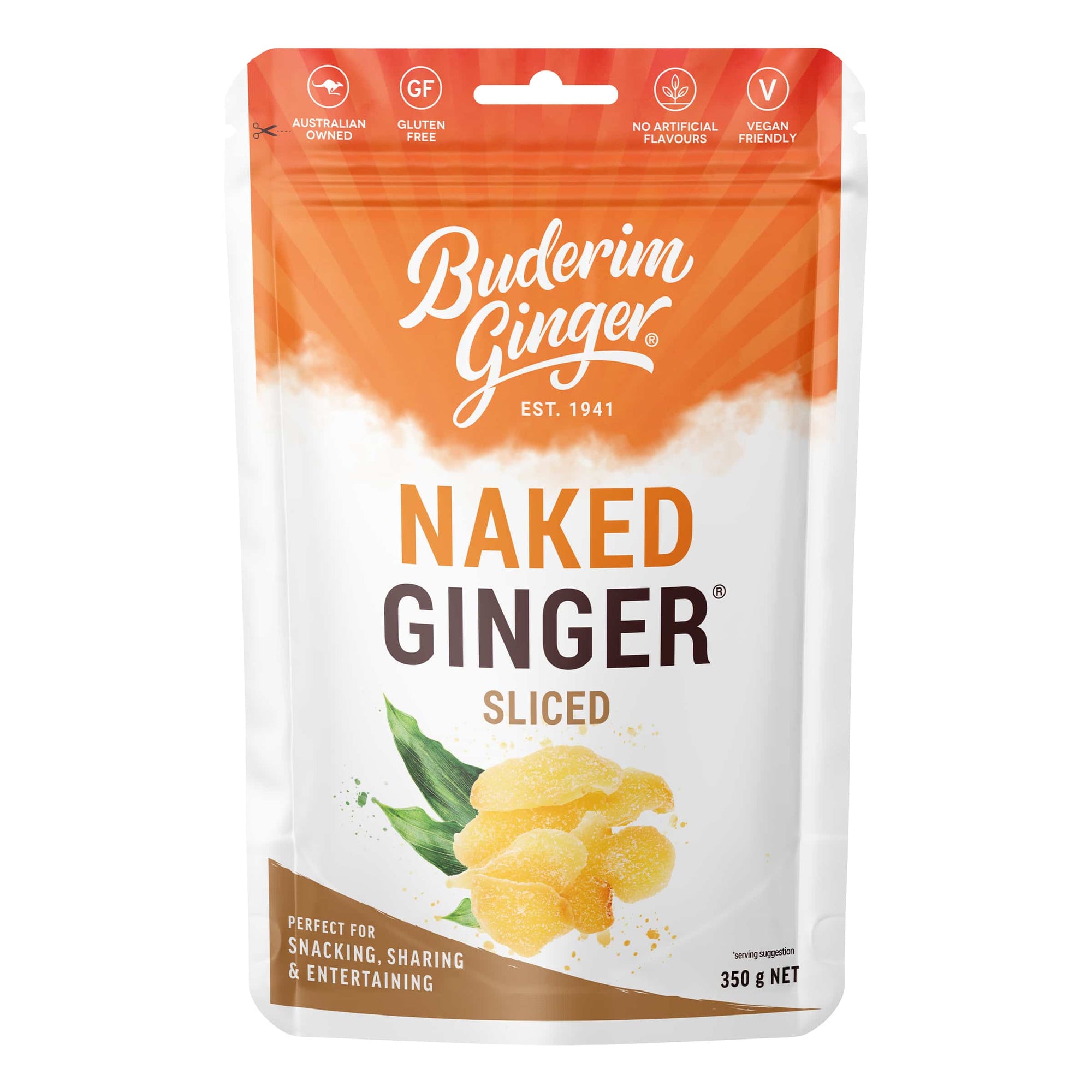 Buderim Naked Ginger Sliced 350g